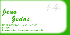 jeno gedai business card